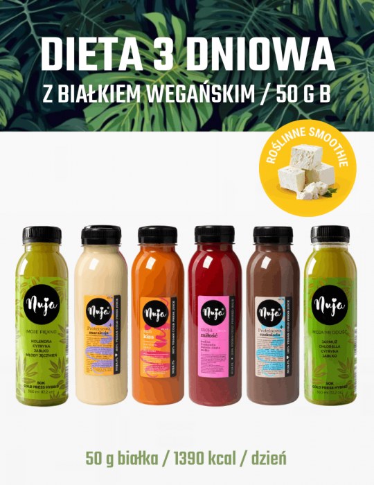 Dieta sokowa na 3 dni z białkiem wegańskim