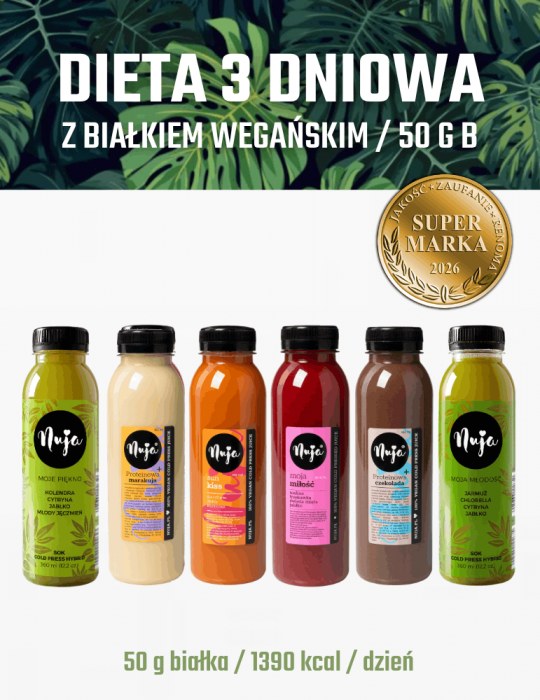 Dieta sokowa na 3 dni z białkiem wegańskim