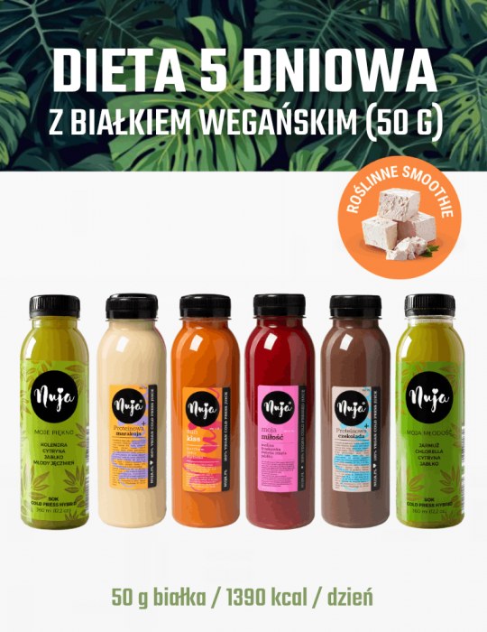 Nuja Dieta sokowa 5-dniowa z białkiem wegańskim