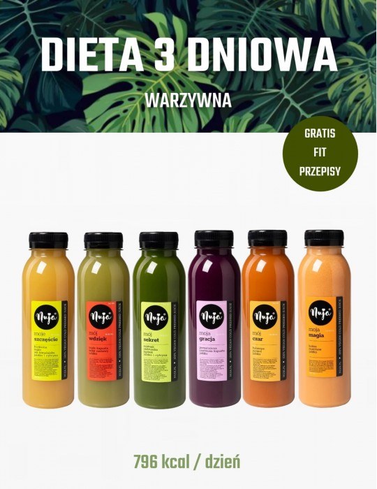 Dieta sokowa warzywno-owocowa na 3 dni